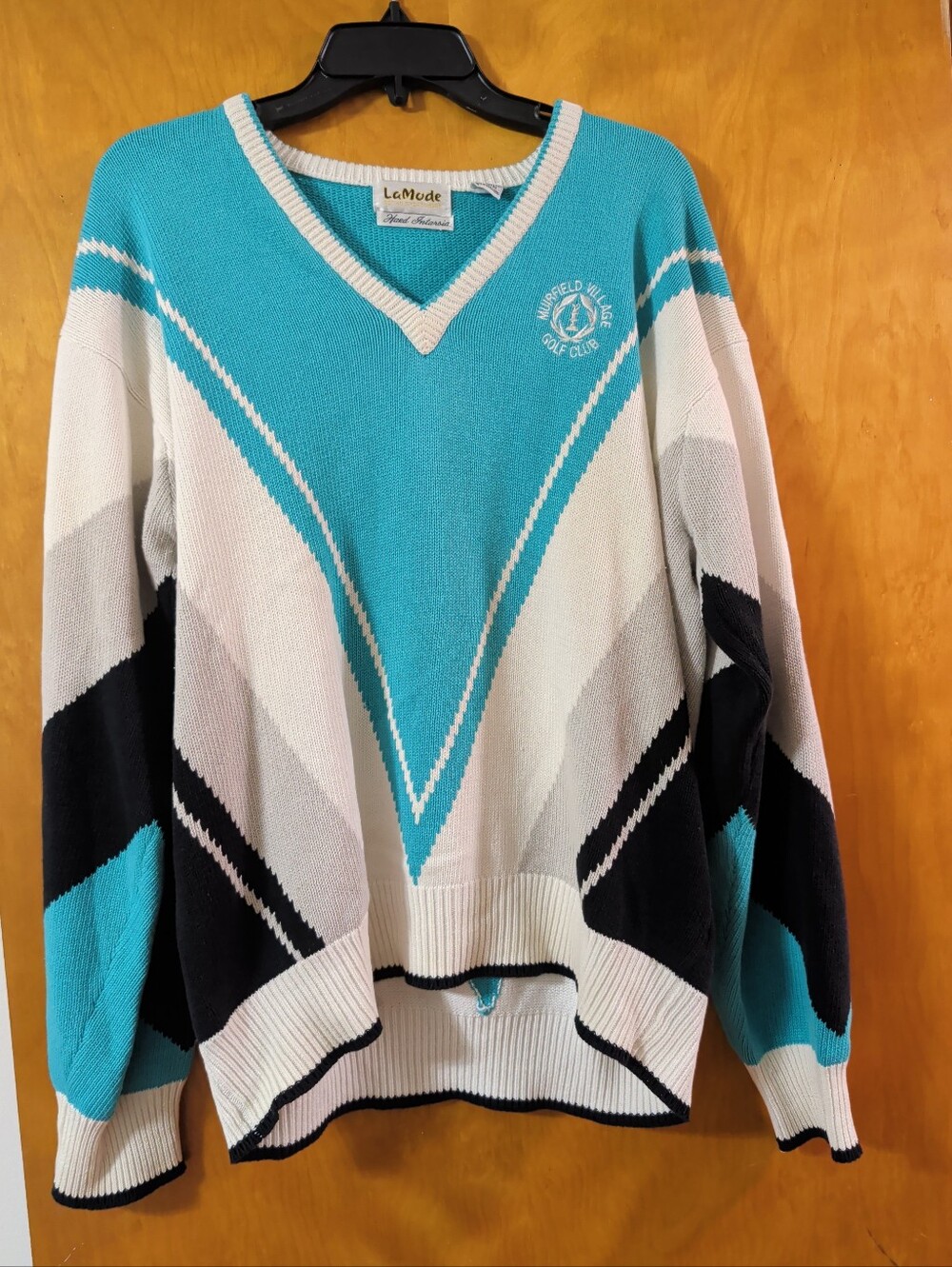 Vintage LaMode Murfield Village Golf Club Mens Multicolor Sweater Size L